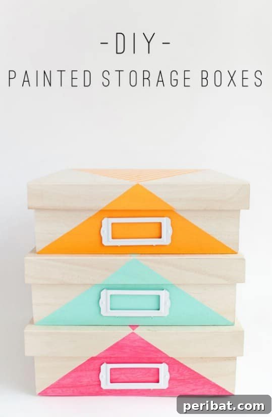 Simple DIY Painted Storage Boxes