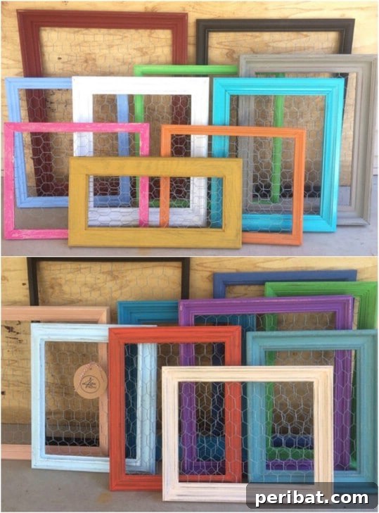 Framed Chicken Wire Organizers