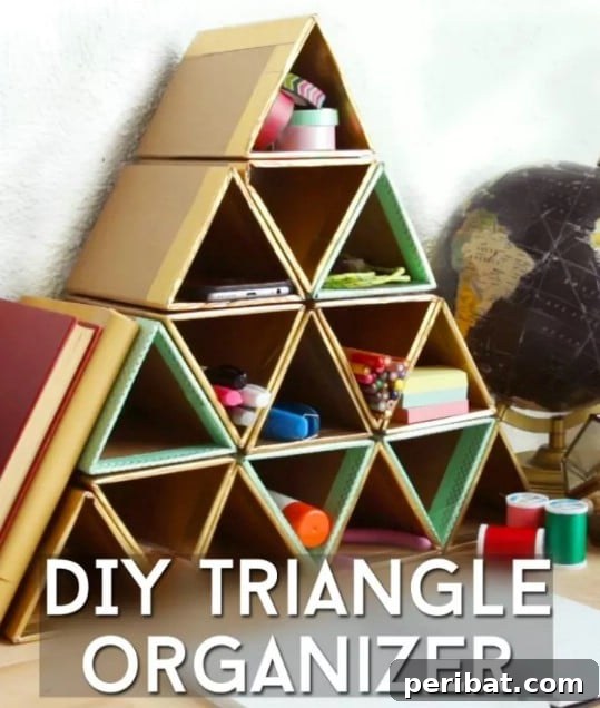 DIY Triangle Wall Organizer
