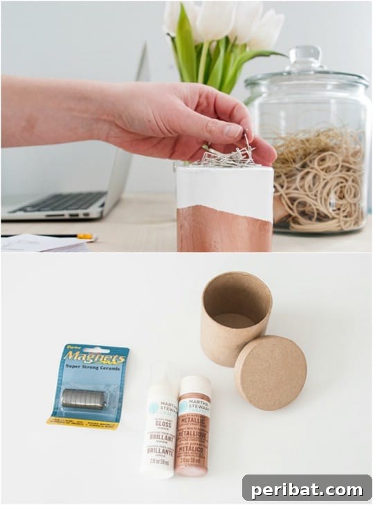 DIY Magnetic Color Block Desk Accessories