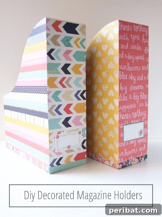 DIY Decorated Magazine Holders