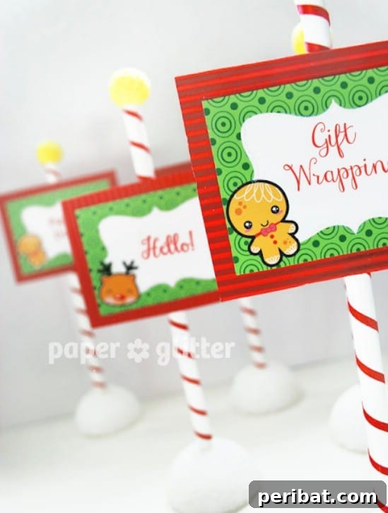 The Essential 50 Plus Creative Christmas Printables Pack 29 Edible Gingerbread Man Labels printable, suitable for edible printers or as regular festive labels.