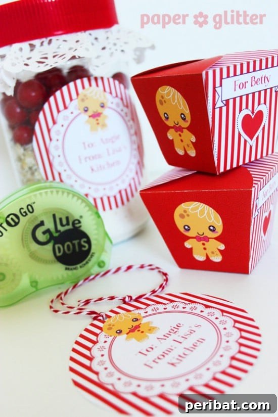 The Essential 50 Plus Creative Christmas Printables Pack 33 Christmas Goody Boxes printables for packaging homemade candies and treats.
