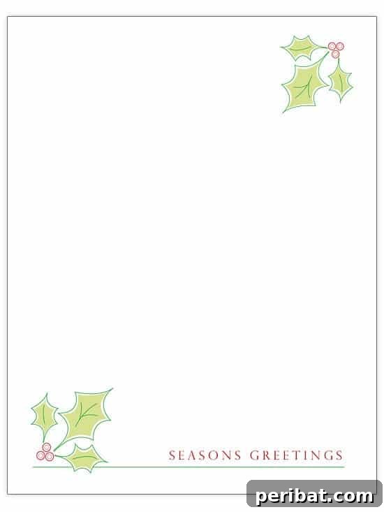 The Essential 50 Plus Creative Christmas Printables Pack 43 Christmas Stationery printables with various letter templates for personalized holiday mail.