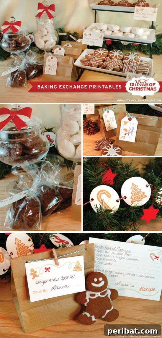 The Essential 50 Plus Creative Christmas Printables Pack 6 Christmas Party Baking Printables for labeling holiday treats and desserts.