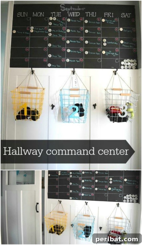 DIY Hallway Command Center And Shoe Organizer