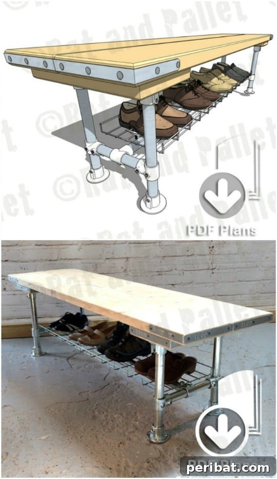 DIY Scaffold Shoe Bench