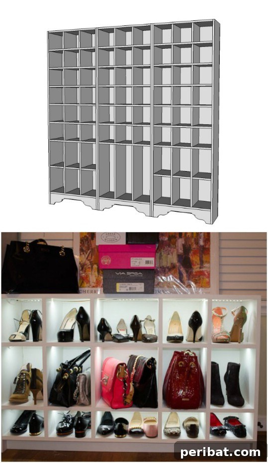 Huge Built In Shoe Shrine