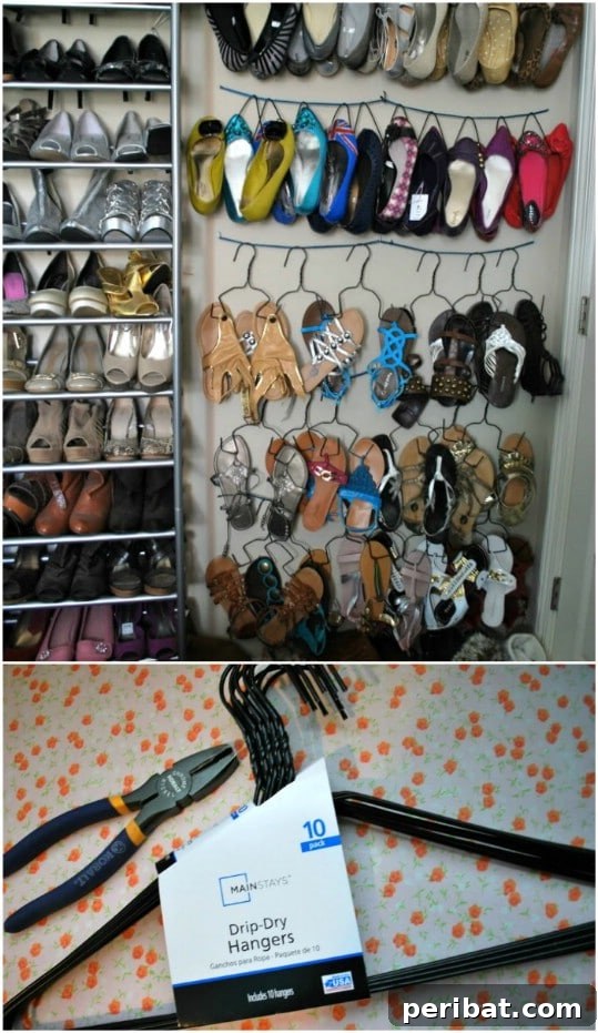Easy DIY Sandal And Flip Flop Hangers