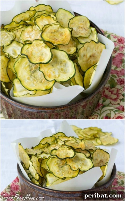 Crispy salt and vinegar flavored zucchini chips