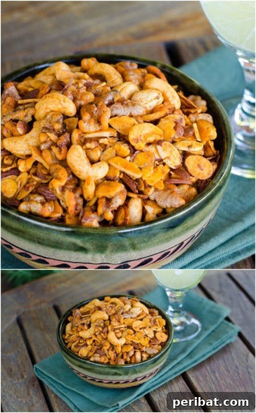 A bowl of gluten-free paleo snack mix with nuts and seeds