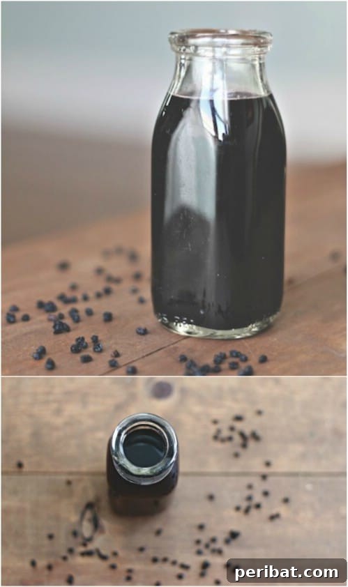 Homemade Elderberry Syrup for Congestion Relief