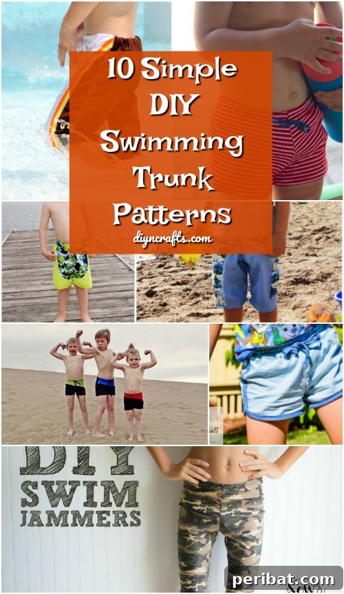 10 Simple DIY Swimming Trunk Patterns For All Of The Boys In Your Life
