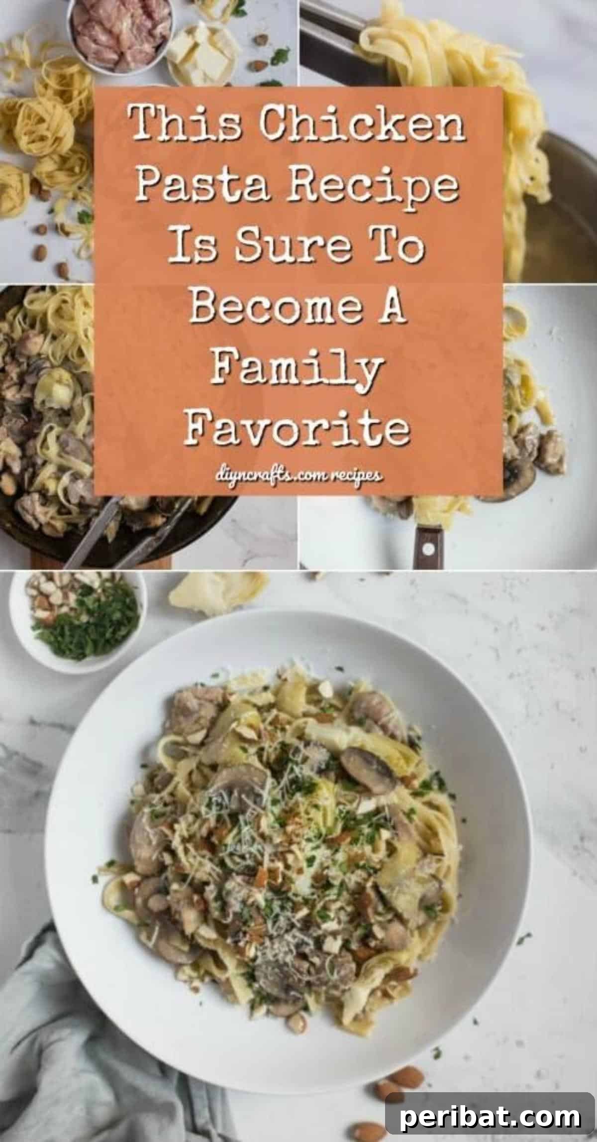 The Ultimate Family Favorite Chicken Pasta 2 A delicious bowl of chicken pasta, ready to serve as a family favorite meal
