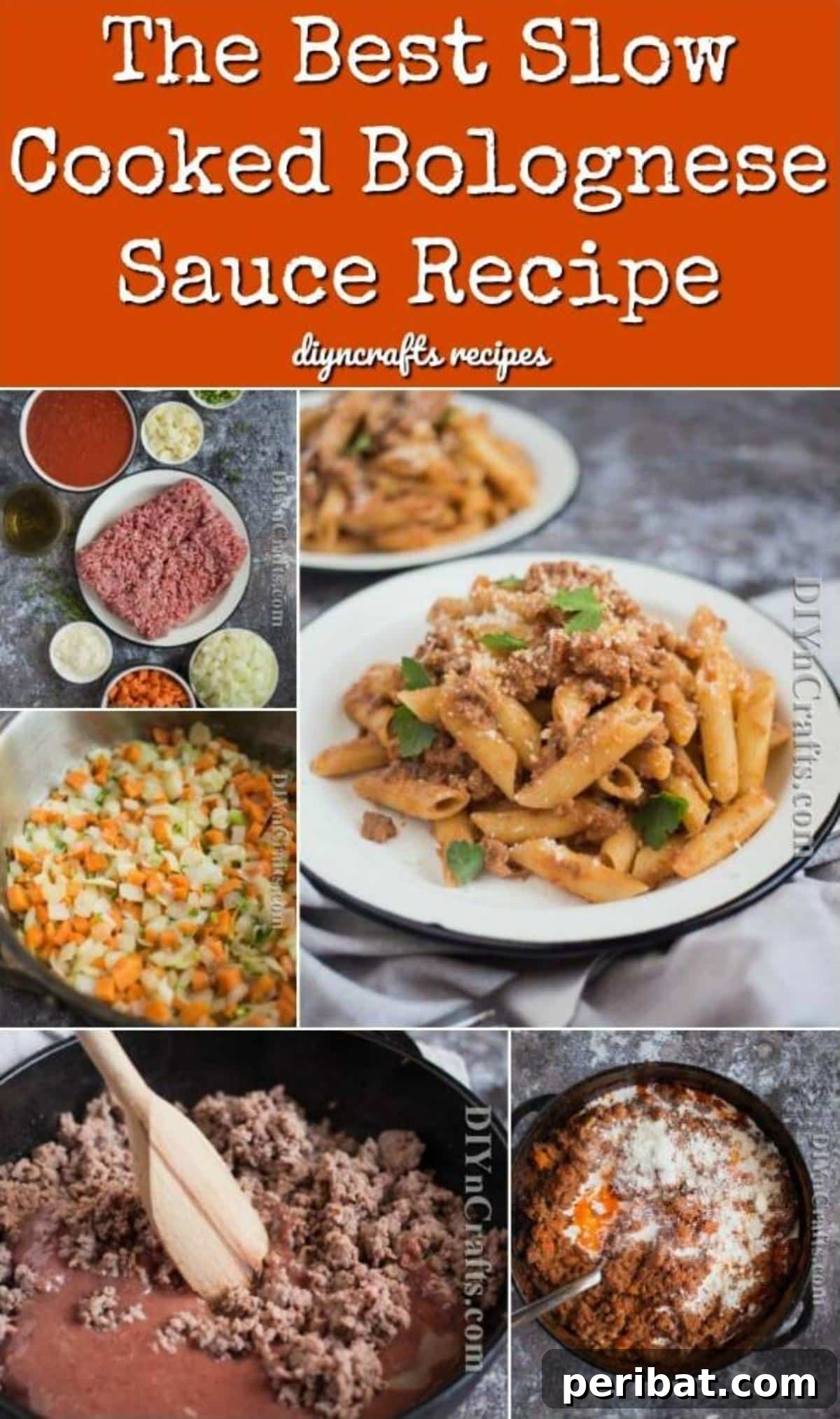 The Best Slow Cooker Bolognese Sauce, rich and hearty