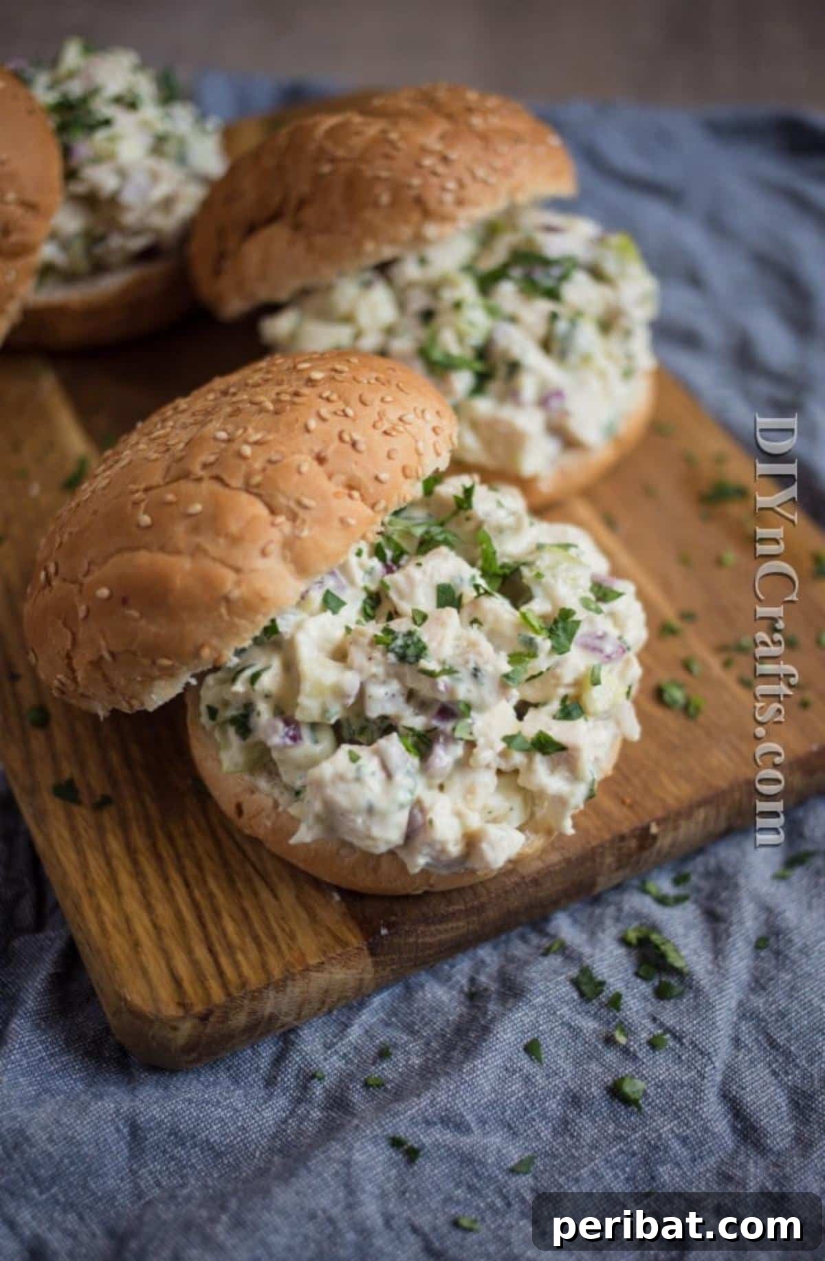 The Ultimate Classic Chicken Salad for Any Party 12 Finished, served chicken salad, a perfect dish for any occasion.
