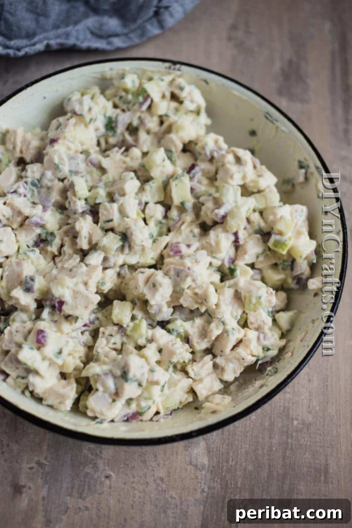 The Ultimate Classic Chicken Salad for Any Party 10 All ingredients perfectly mixed, ready for chilling.
