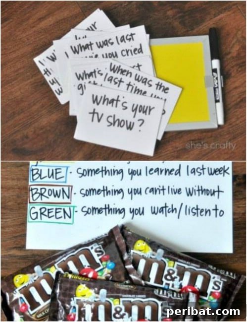15 DIY Travel Crafts: Beat Boredom on Any Kid's Journey 8 Fun Family Candy Question Game