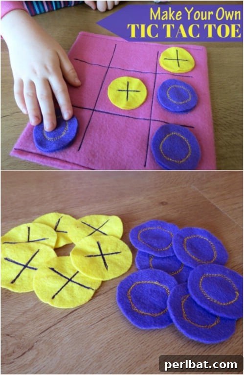 15 DIY Travel Crafts: Beat Boredom on Any Kid's Journey 9 Homemade Felt Tic Tac Toe Game