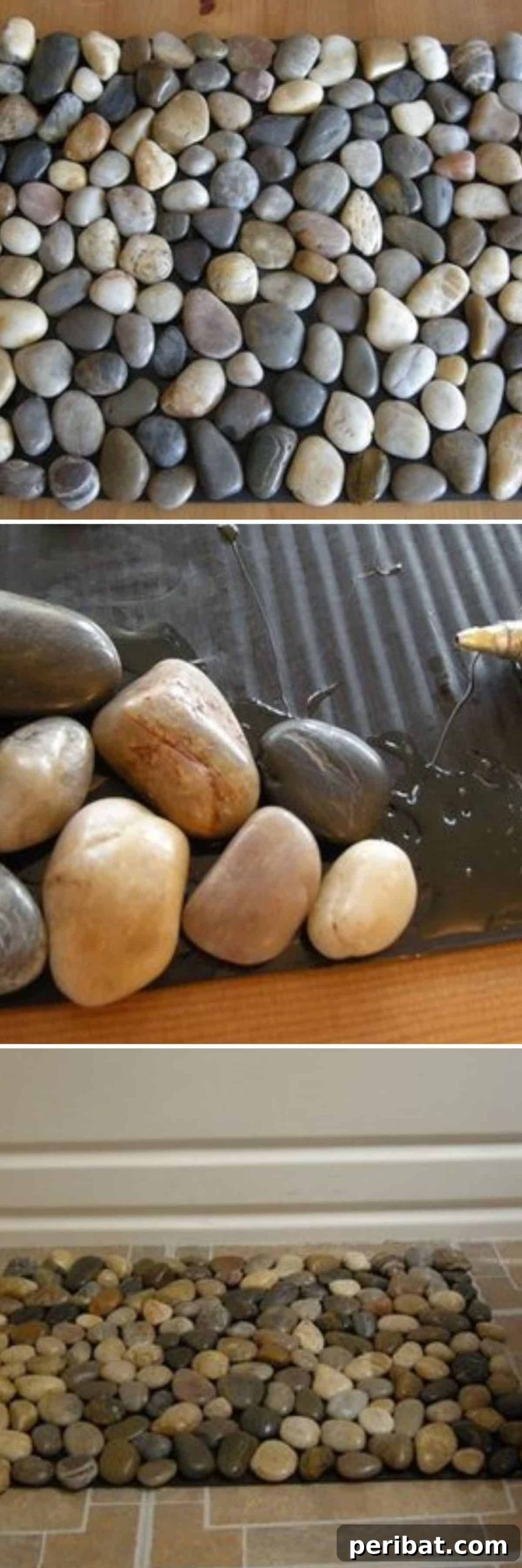 15 DIY Bath Mat Projects: Elevate Your Bathroom with Handmade Style and Coziness 13 Spa-Like DIY Pebble Bath Mat