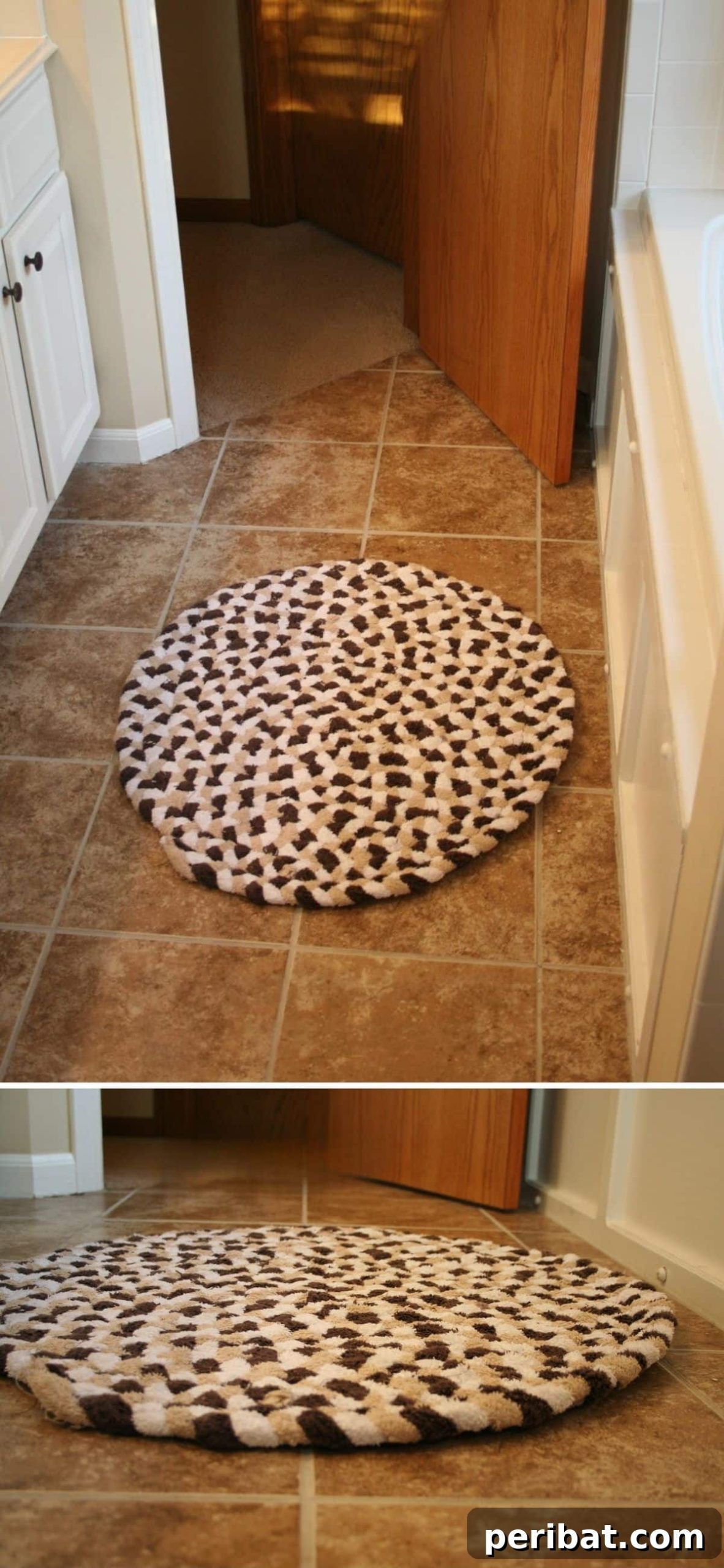 15 DIY Bath Mat Projects: Elevate Your Bathroom with Handmade Style and Coziness 6 Recycled Bath Towel Bath Mat