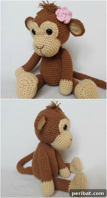 Simple Crochet Amigurumi Monkey Pattern for Beginners