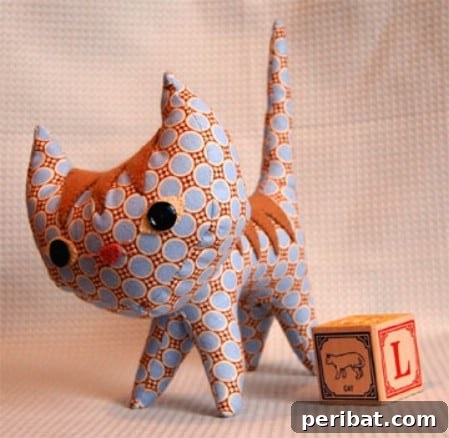 Fun DIY Pointy Kitty with Button Eyes