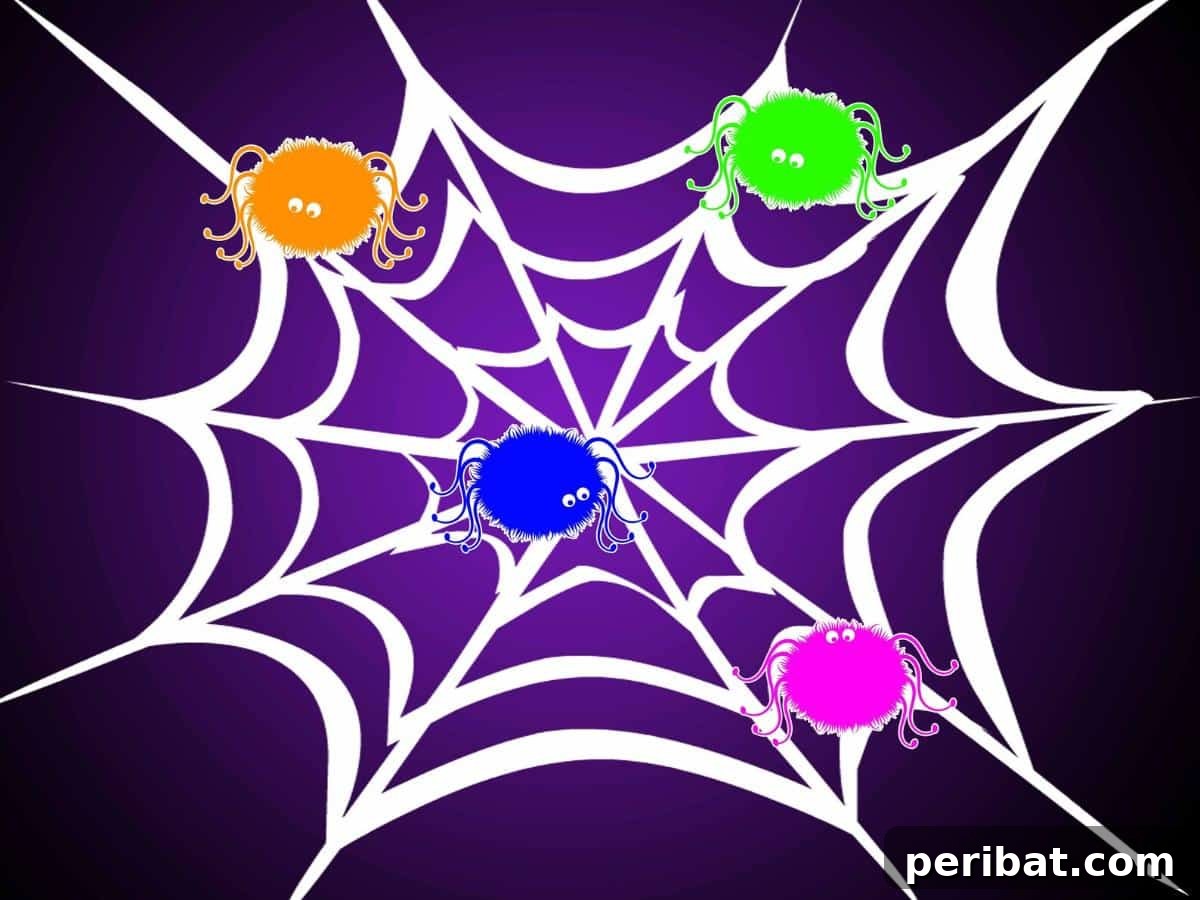 Pin The Spider On The Web Game - a classic party game adapted for Halloween with a spider and web