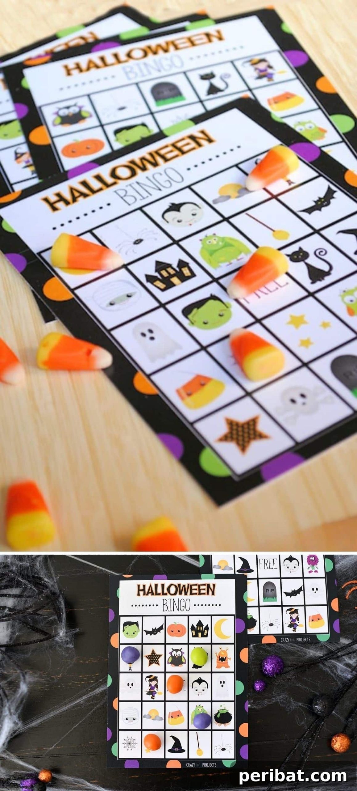 Super Fun Halloween Bingo - printable bingo cards with Halloween themed images
