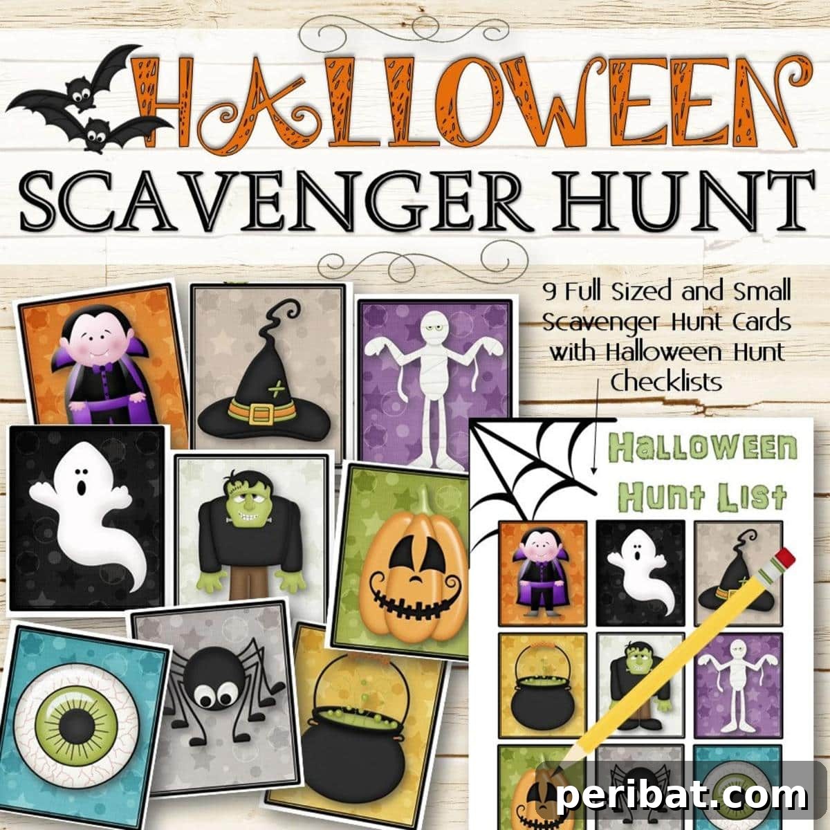 Super Fun Halloween Scavenger Hunt Game - Halloween themed scavenger hunt cards