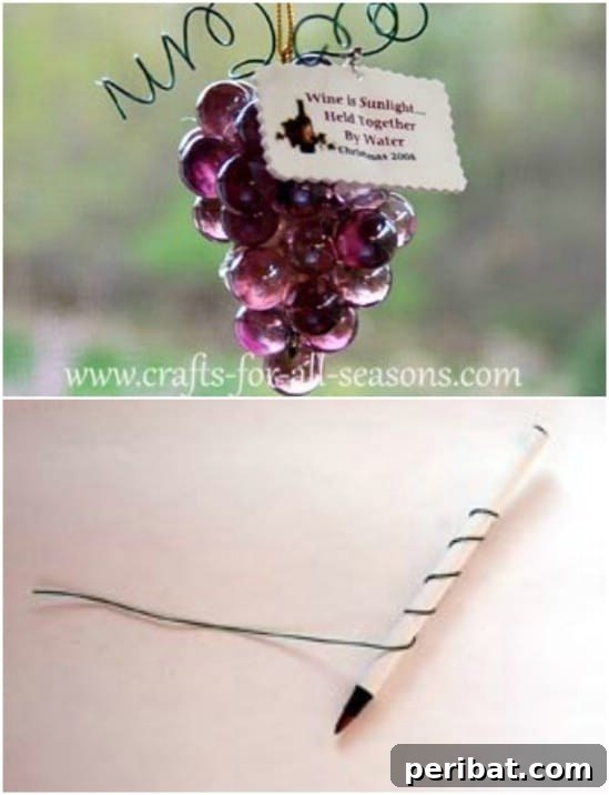 Gorgeous DIY Grape Cluster Ornaments