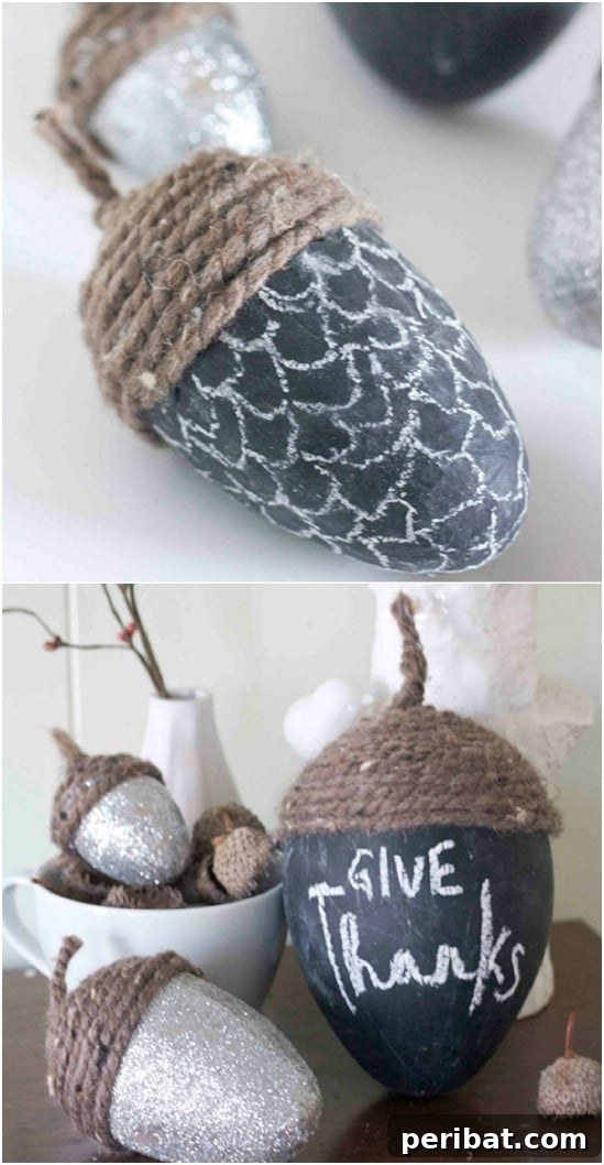 DIY Acorn Centerpiece