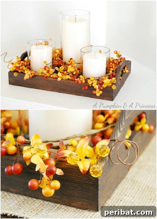 Fall Candle Centerpiece