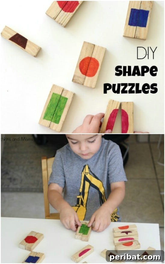 15 Easy DIY Puzzles Kids Will Love to Make and Play 14 DIY Wooden Shape Puzzles