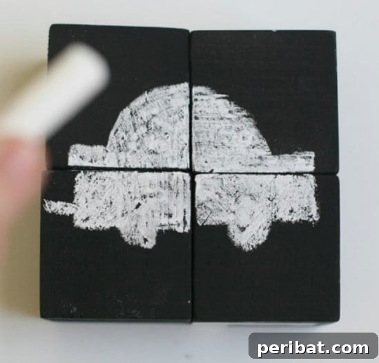 15 Easy DIY Puzzles Kids Will Love to Make and Play 5 DIY Chalkboard Block Puzzle