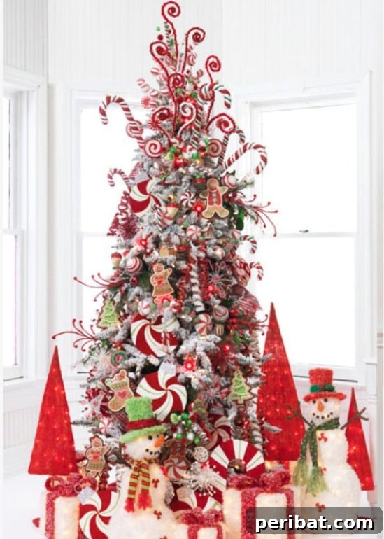 Candy Cane Inspired - 30 Stunning Ways to Decorate Your Living Room This Christmas