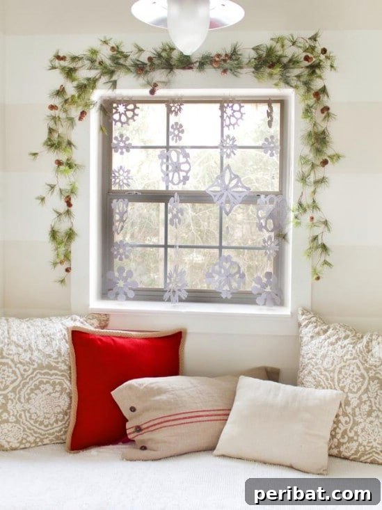 Dress Up The Windows - 30 Stunning Ways to Decorate Your Living Room This Christmas