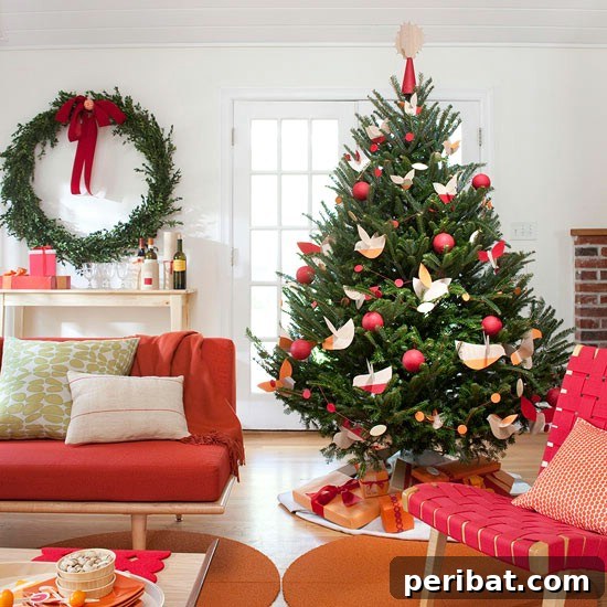 Citrus Colors - 30 Stunning Ways to Decorate Your Living Room This Christmas