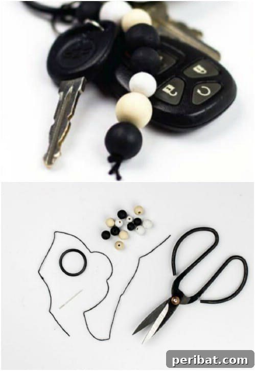 Quick Super Simple DIY Bead Keychain