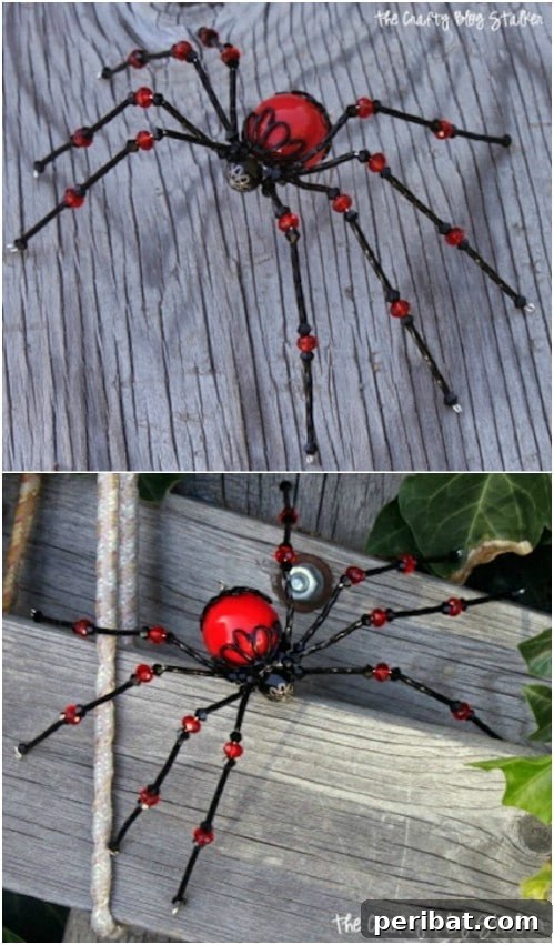 Spooky-Cute DIY Beaded Halloween Spider Decorations