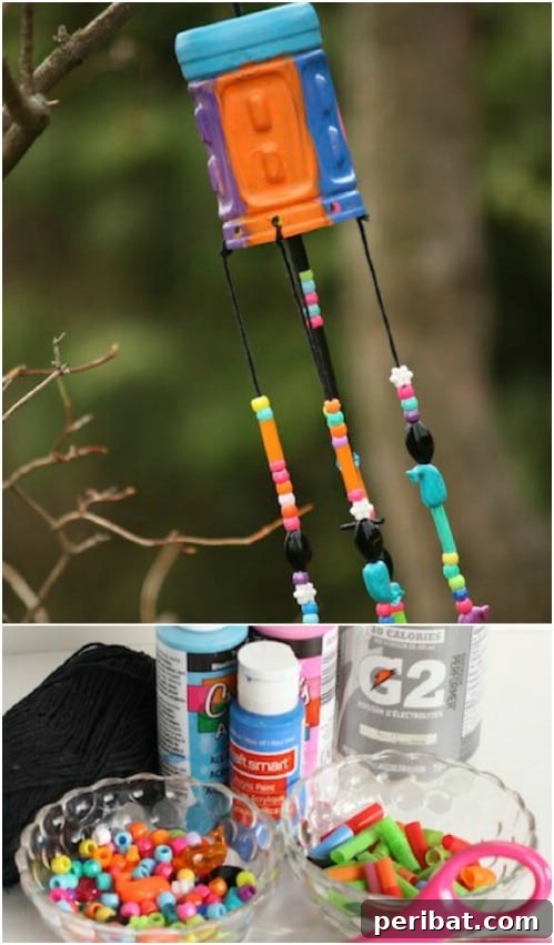 Upcycled DIY Beaded Windchimes