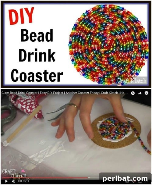 Stylish DIY Beaded Coasters for Home Decor