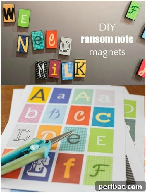DIY Ransom Note Magnets