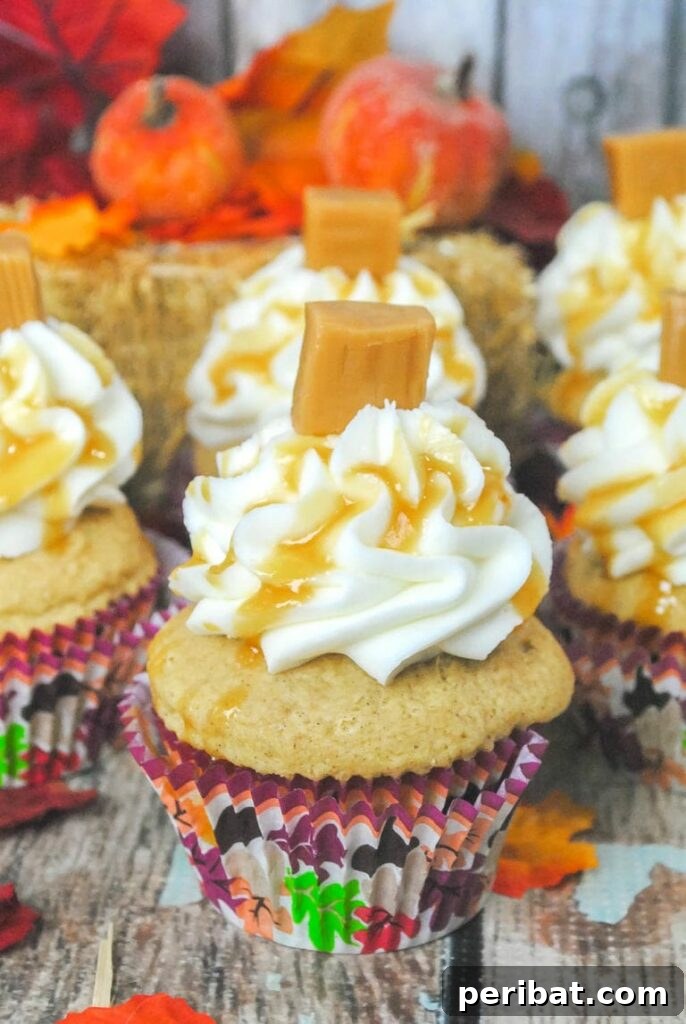 Beyond Pie: Creative Pumpkin Recipes for a Delicious Fall 21 Cupcakes topped with icing and caramel