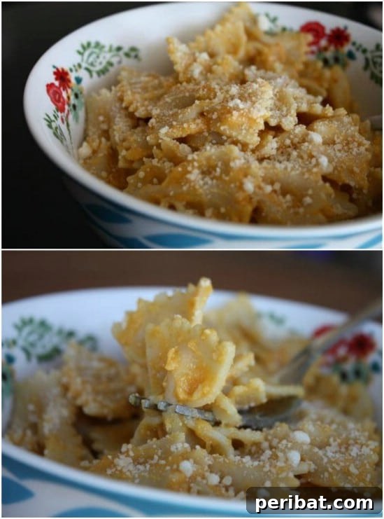 Bowtie Pasta With Pumpkin And Parmesan