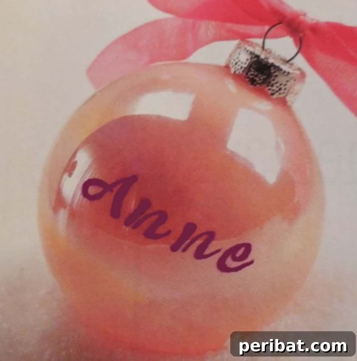 A painted christmas ornament.