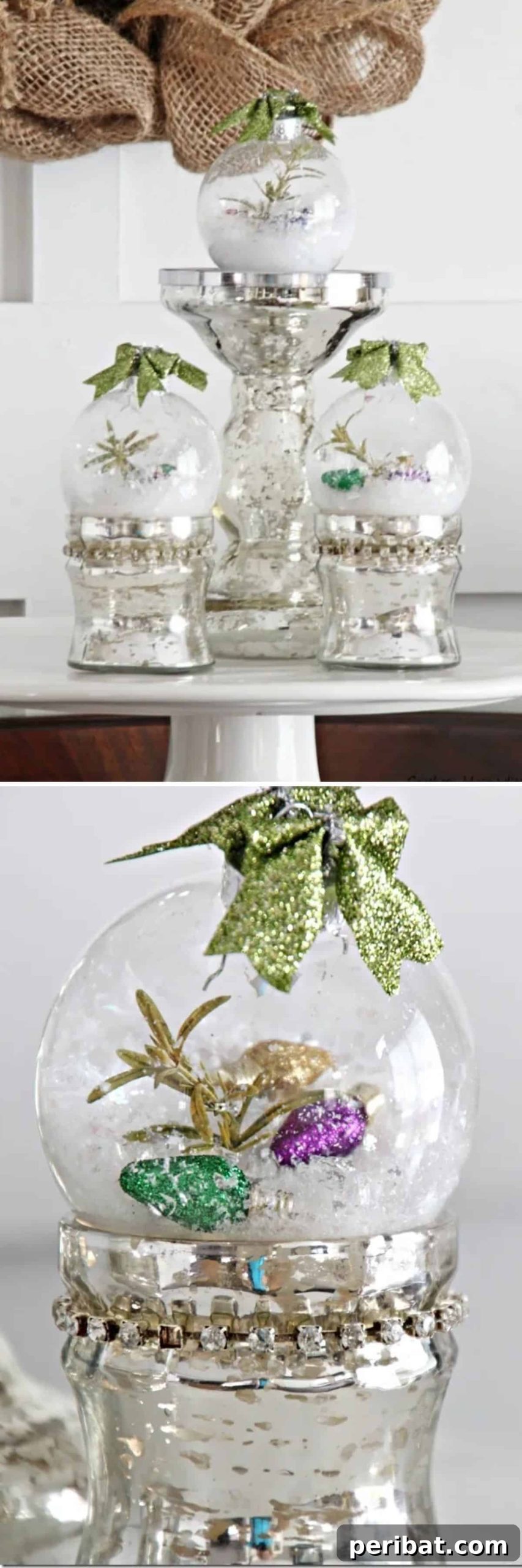 Bulb Filled Ornaments with small objects.