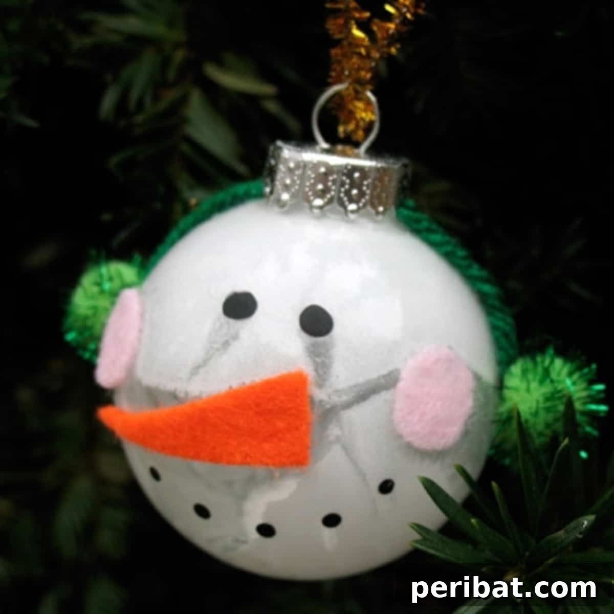 Snowman christmas ornament