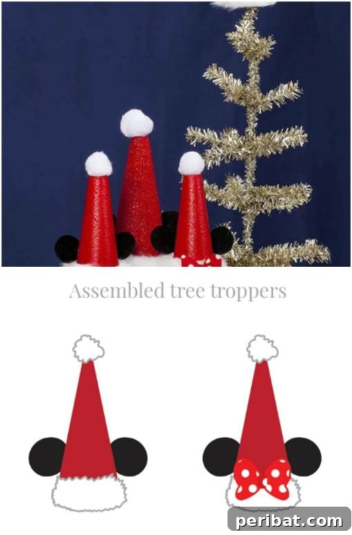 Simple DIY Mickey And Minnie Tree Toppers