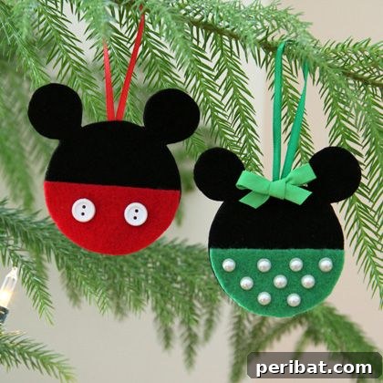 Felt Minnie ornament
